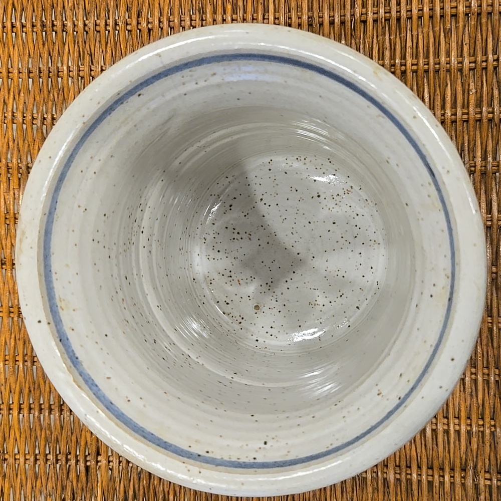 HANDMADE Vintage Glazed Pottery Bread Baker or Utensil Holder - Picture 3 of 7